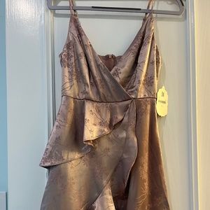 Light purple silky dress